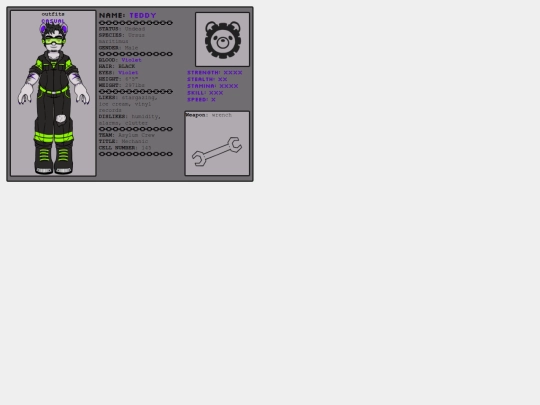 RoadkillAsylum/profiles/Teddy screenshot