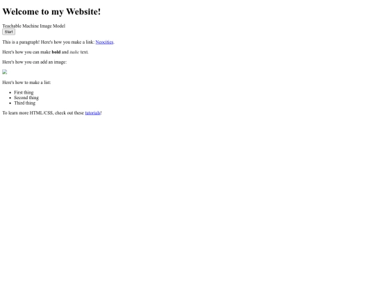 teachablemachine screenshot