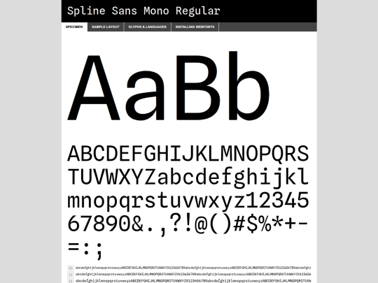 YKB/Fonts/webfontkit-20251007-211951/splinesansmono-variablefont_wght-demo screenshot