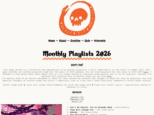 interests/playlists2 screenshot