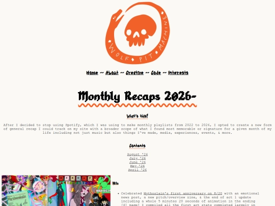 interests/recaps screenshot