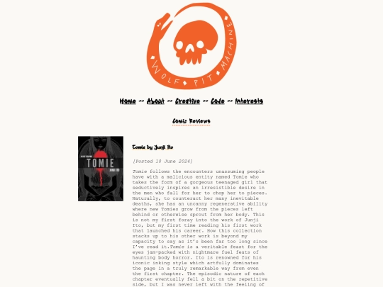 interests/reviews/comics screenshot