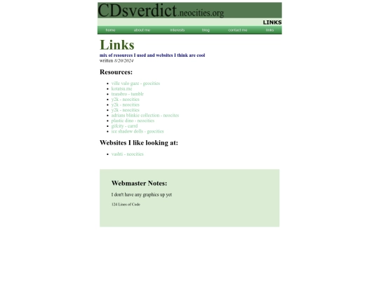 links screenshot