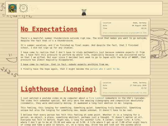 diary screenshot