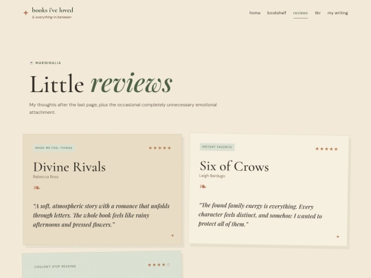 reviews screenshot