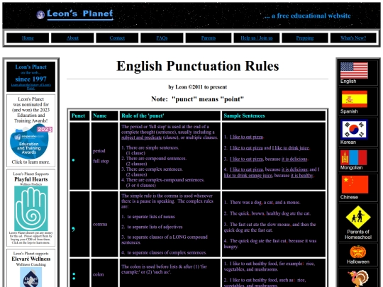 punctuation screenshot