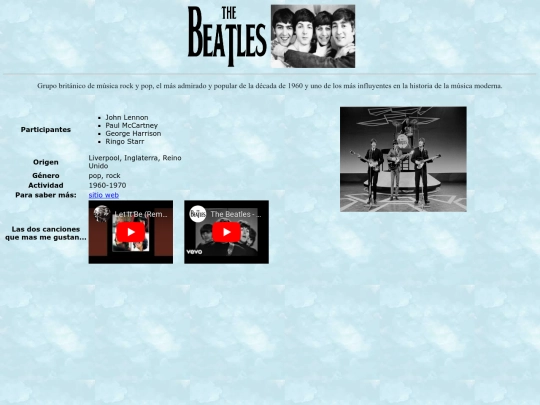 Práct12/thebeatles screenshot