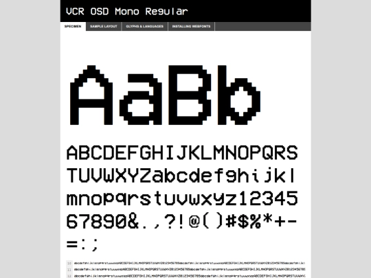 webfontkit-vcr/vcr-demo screenshot