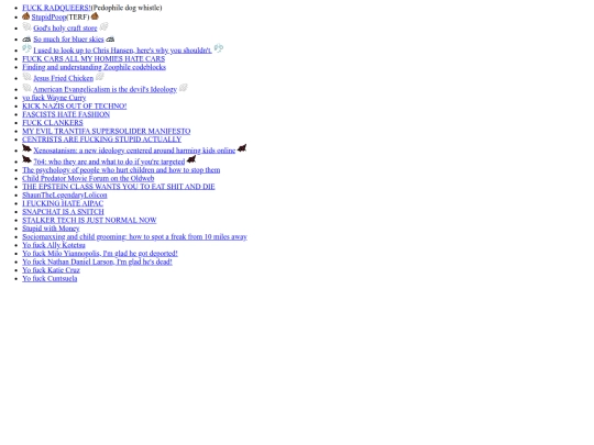 shitlist screenshot