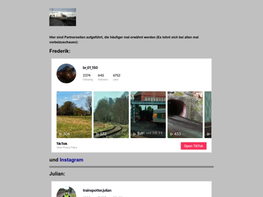 Partnerseiten screenshot