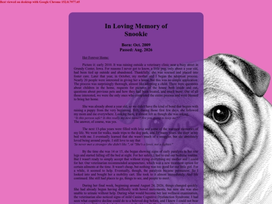 Snookie/smemorial screenshot