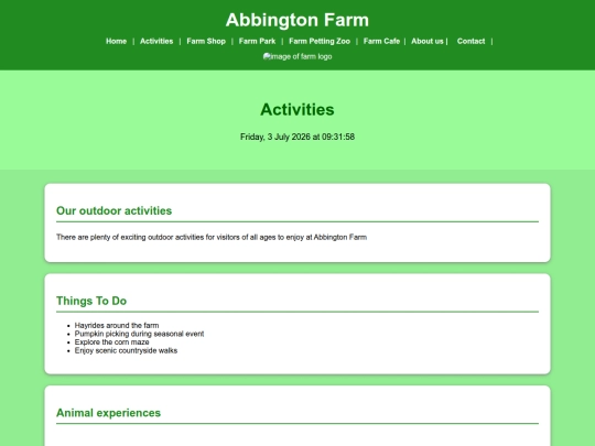 farm/activities screenshot