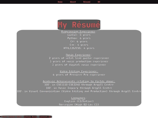 resume screenshot