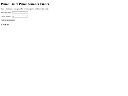 PrimeTimeAssignment screenshot