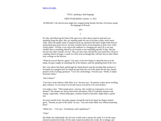 my_fanfic/new/speaking_a_dead_language screenshot