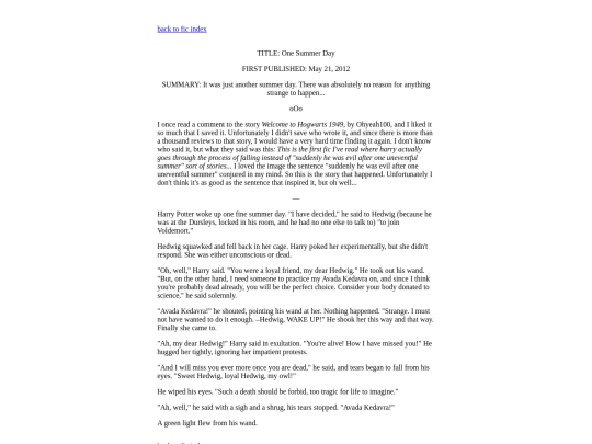 my_fanfic/ye_olden_days/One_Summer_Day screenshot