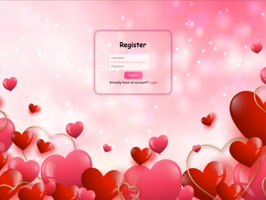 valentain'sDay/register screenshot