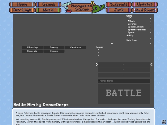 games/pokemonSim screenshot