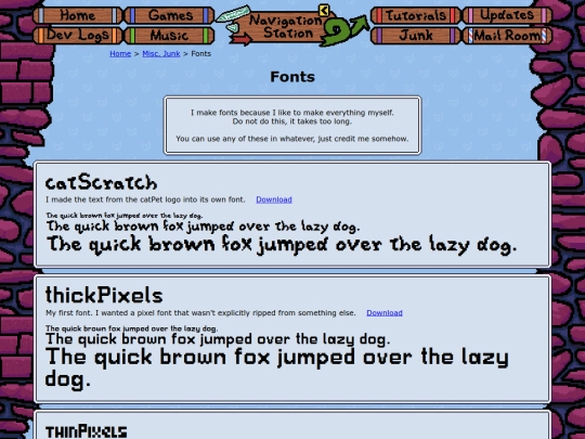 misc/fonts screenshot