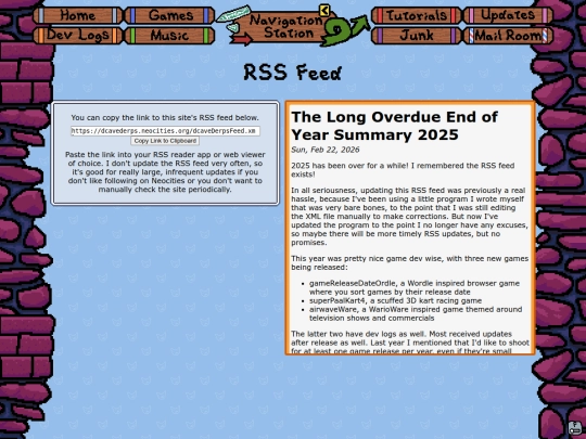 misc/rssFeedInfo screenshot