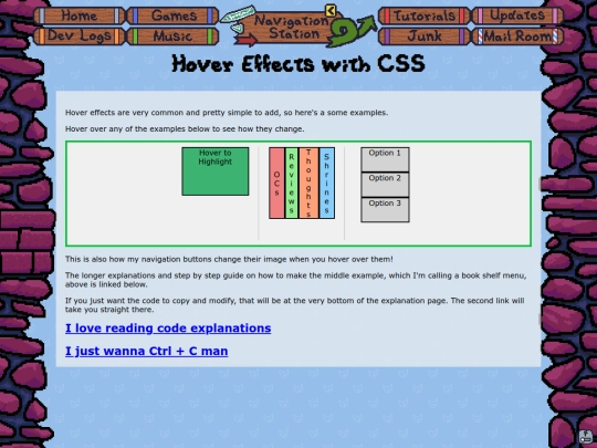 misc/tutorials/bookshelfMenuOverview screenshot