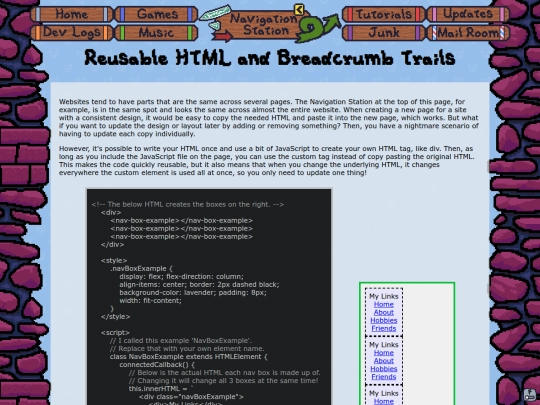 misc/tutorials/breadcrumbTrailOverview screenshot