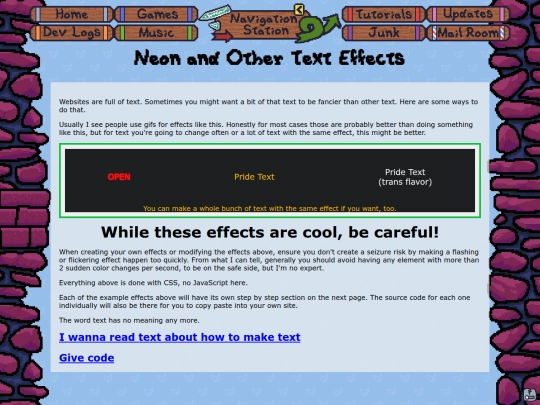 misc/tutorials/neonTextOverview screenshot