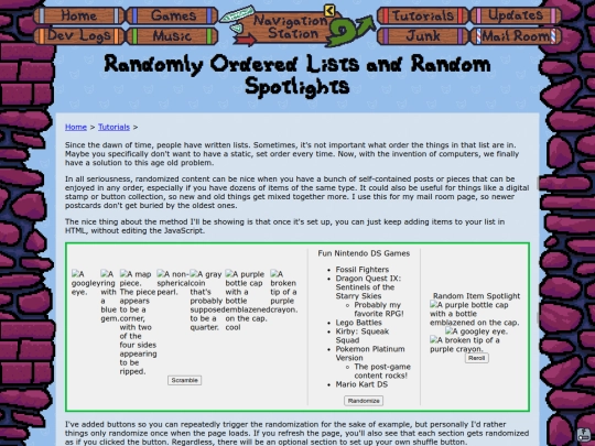 misc/tutorials/randomlyOrderedListOverview screenshot
