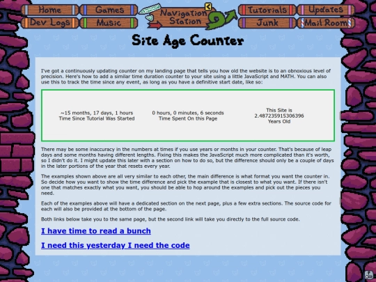 misc/tutorials/siteAgeOverview screenshot