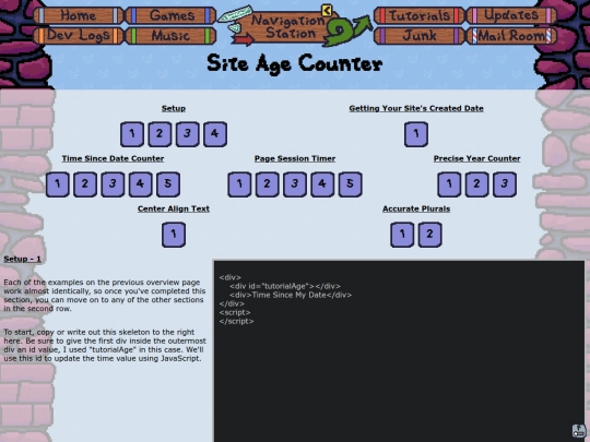misc/tutorials/siteAgeTutorial screenshot