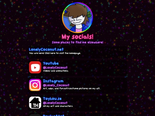Socials screenshot