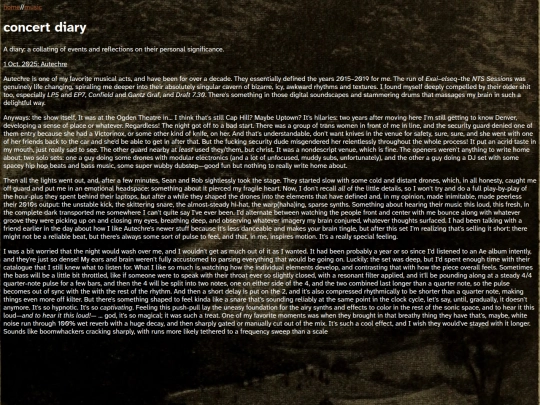 music/concert-diary screenshot