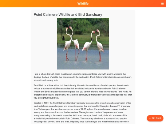 NANIULA/Eng/cat/wildlife/Point Calimere Wildlife and Bird Sanctuary screenshot