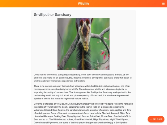 NANIULA/Eng/cat/wildlife/Srivilliputhur Sanctuary screenshot