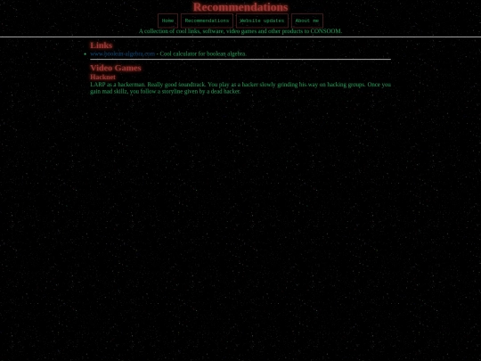 recommendations screenshot
