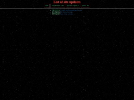 updates screenshot