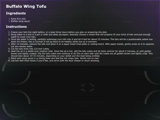 Recipes/BuffaloWingTofu screenshot