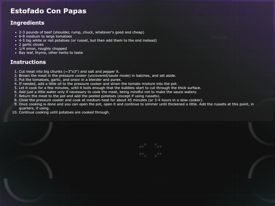 Recipes/EstofadoConPapas screenshot