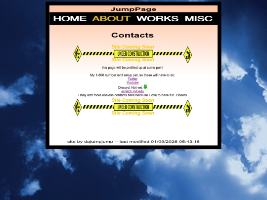 about/contacts screenshot