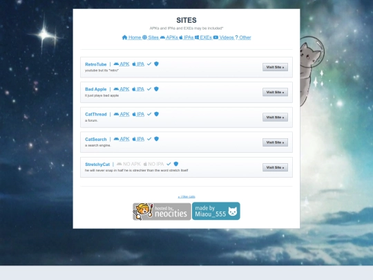 sites screenshot