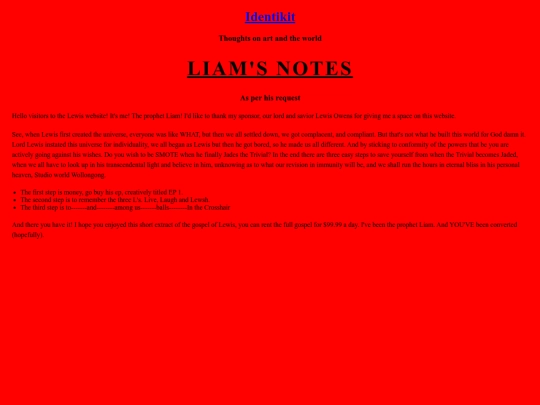 Liamsnotes screenshot