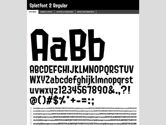 SPLATFONT 1 AND 2/splatfont2-demo screenshot