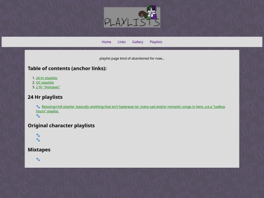Playlists screenshot