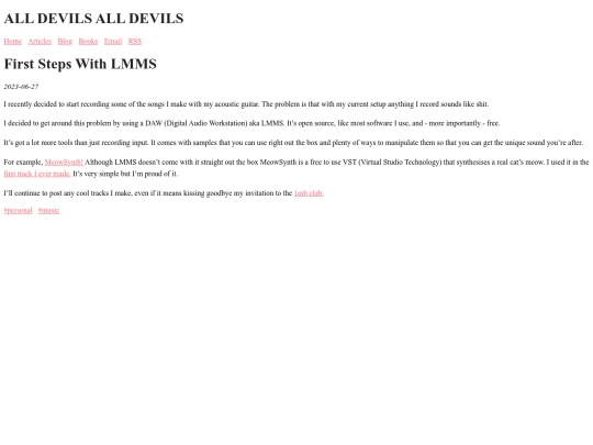 blog screenshot