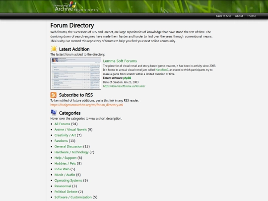 forum_directory/home screenshot