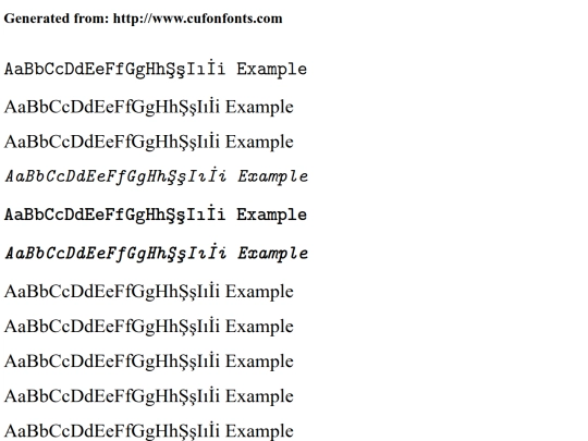 fonts/example screenshot
