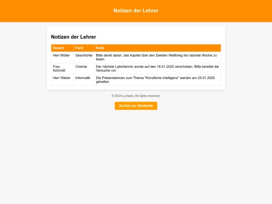 Notizen screenshot