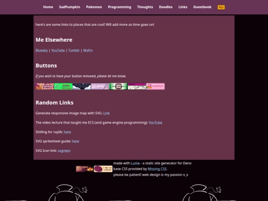 links screenshot