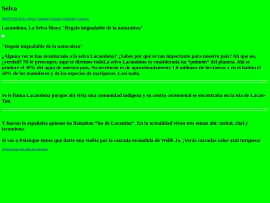 ACTIVIDAD2/selva screenshot