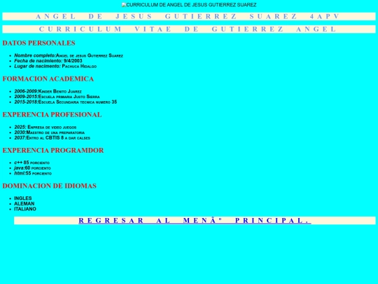 Curriculum screenshot